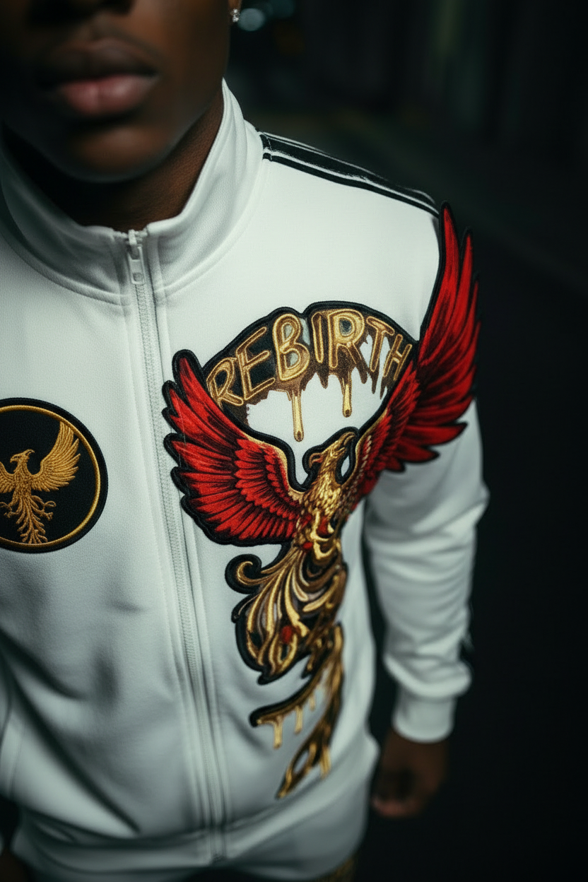 Rebirth Phoenix Tracksuit — Jacket Close-Up
