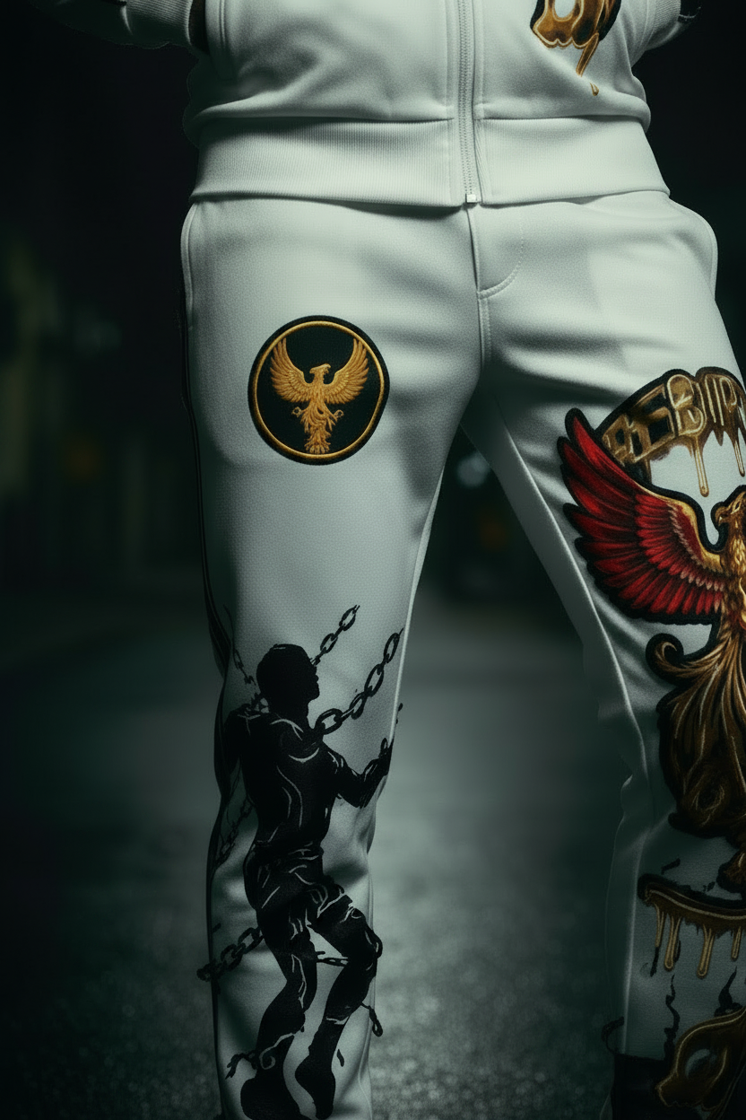 Rebirth Phoenix Tracksuit — Pants Close-Up
